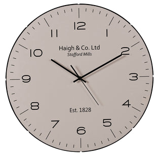 Cream and Black Dome Glass Wall Clock