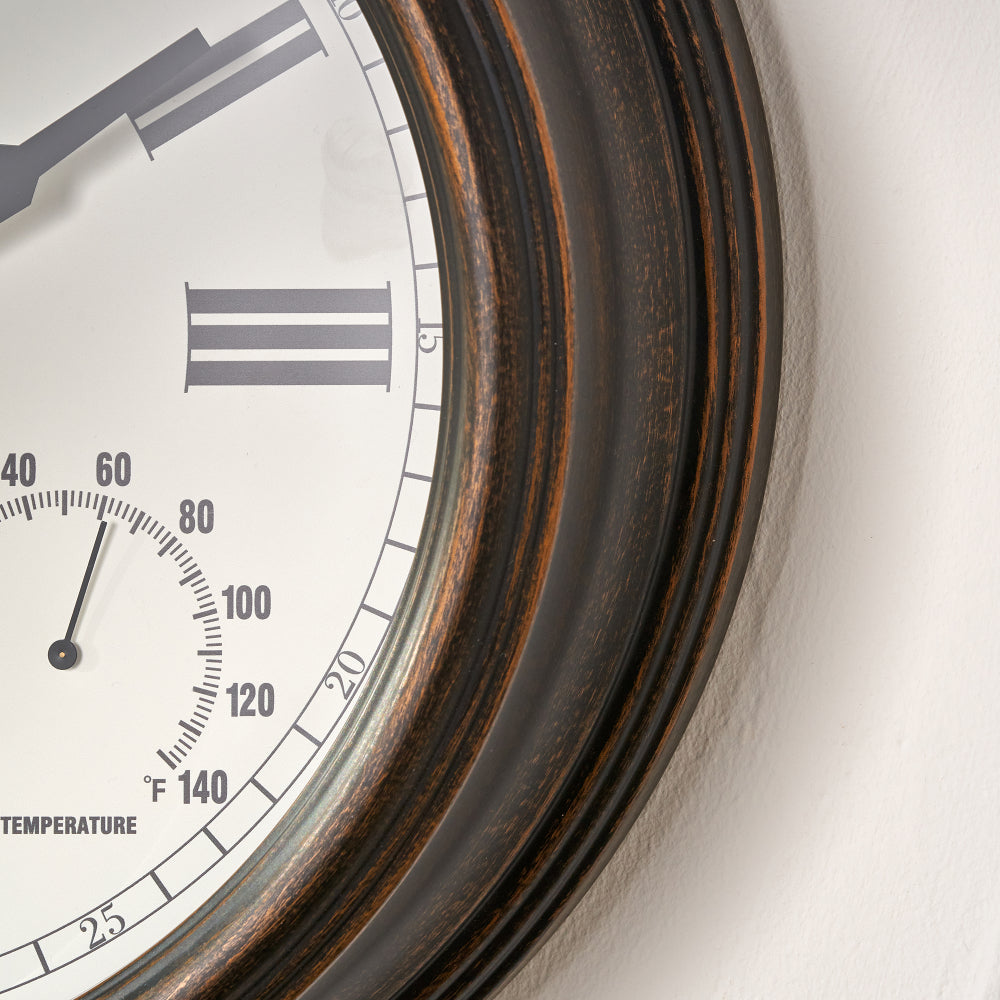 Antique Effect Bronze Wall Clock