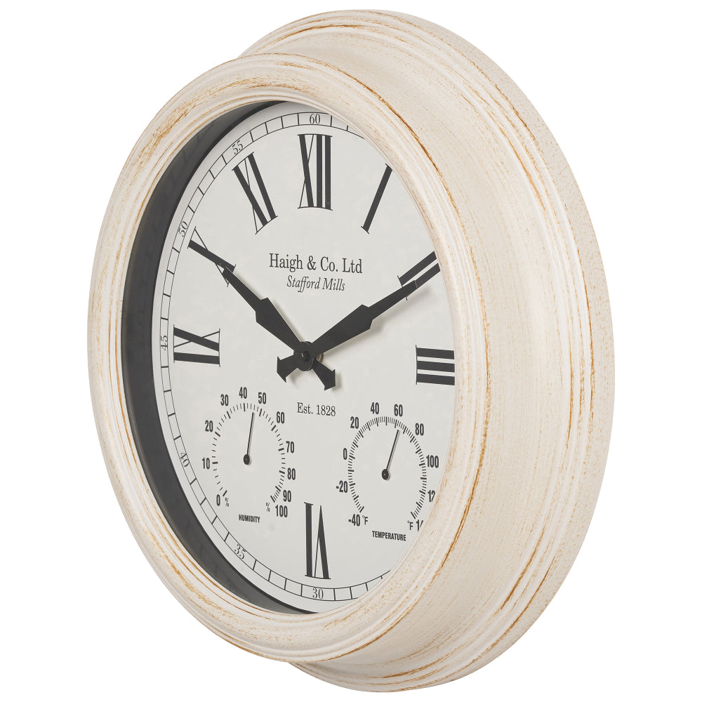 Antique Effect Gold Brushed Cream Wall Clock