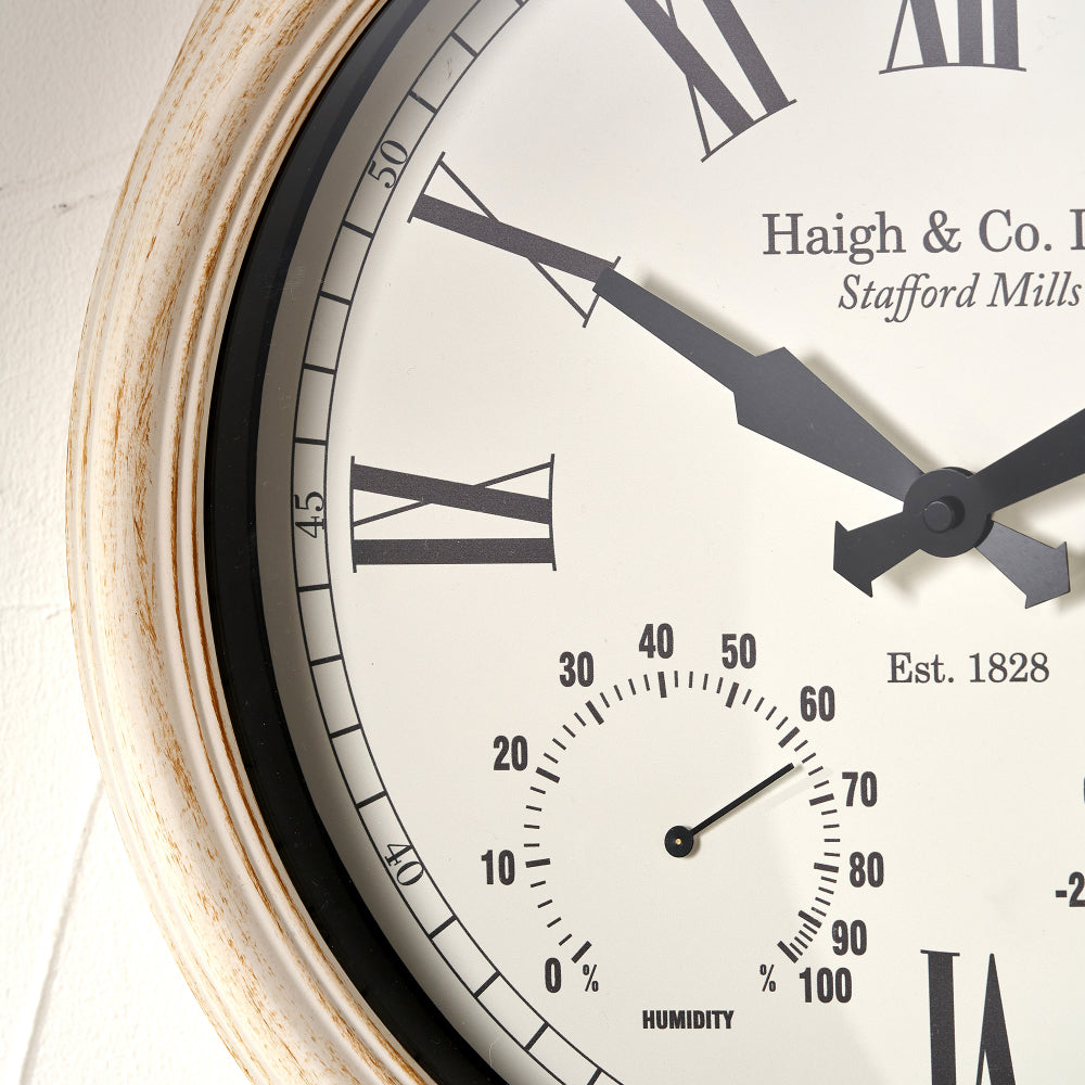 Antique Effect Gold Brushed Cream Wall Clock