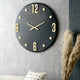 Black and Gold Metal Retro Wall Clock