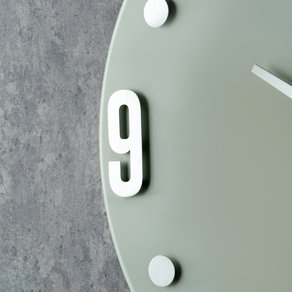 Grey and Silver Metal Retro Wall Clock