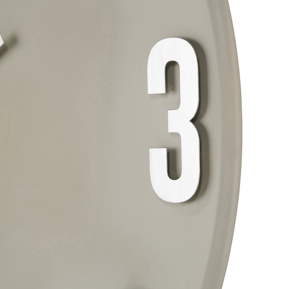 Grey and Silver Metal Retro Wall Clock