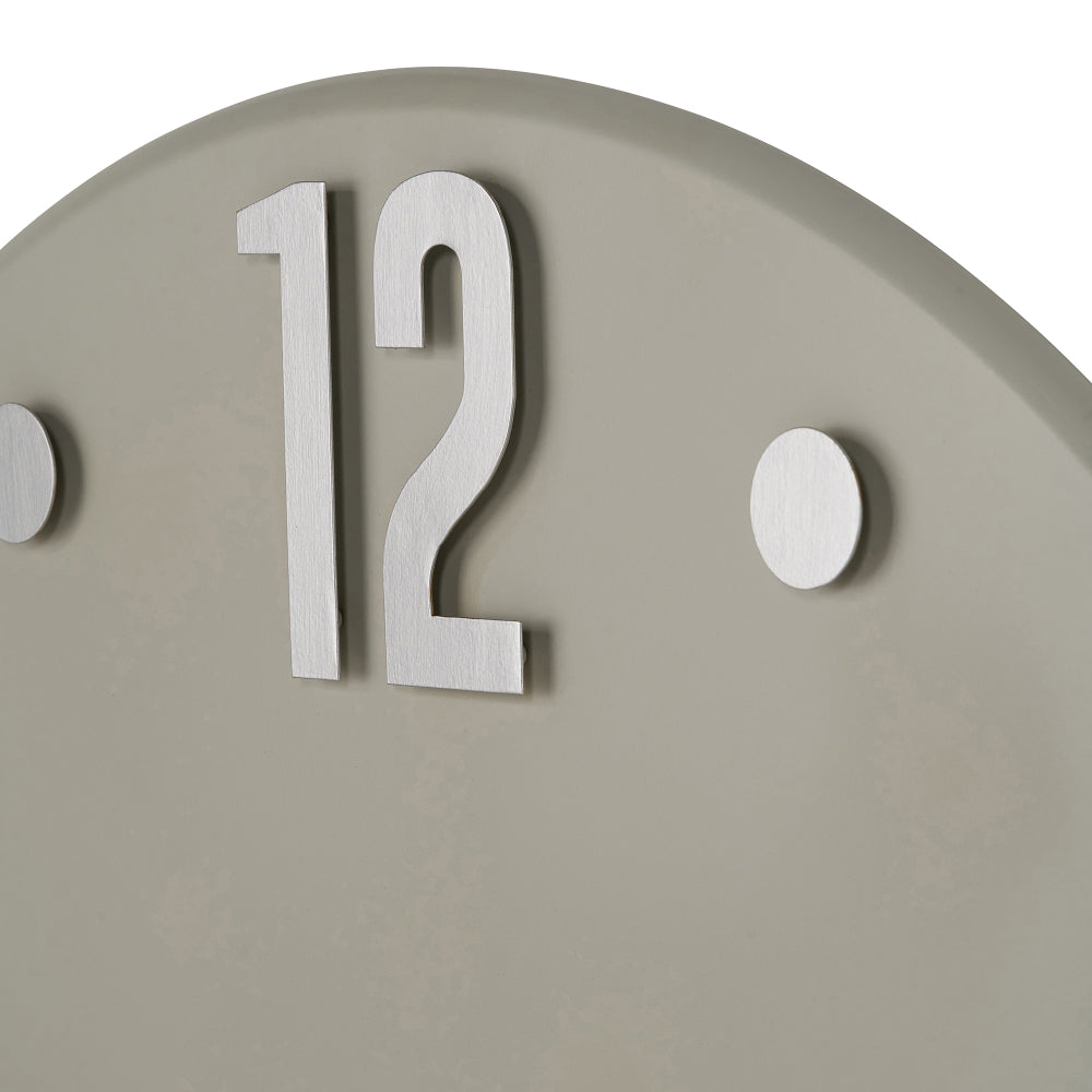 Grey and Silver Metal Retro Wall Clock