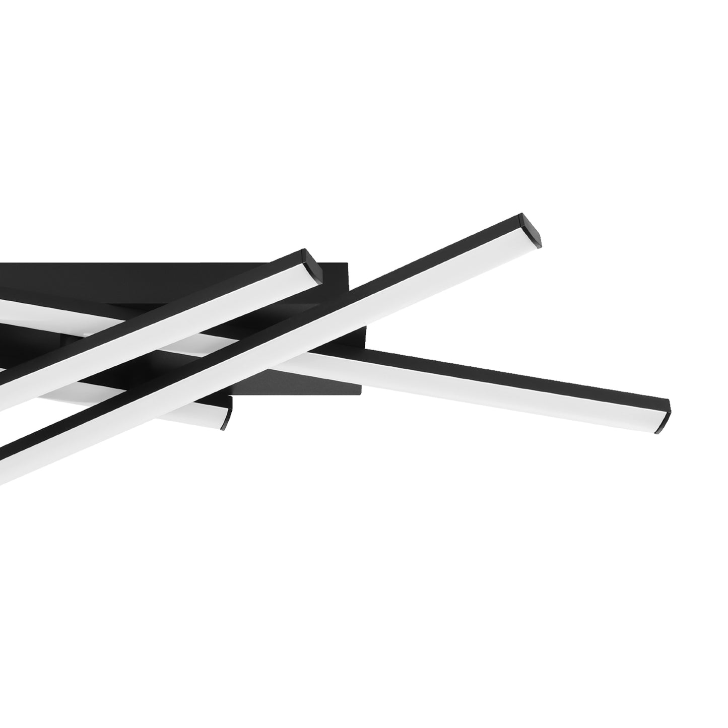 Vascella Black LED Semi-Flush Ceiling Light Medium