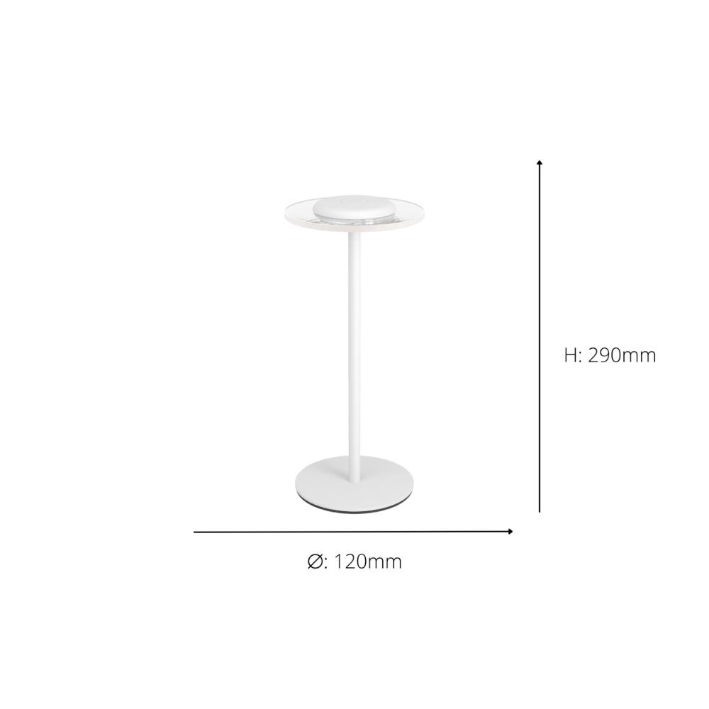 Trepella White LED Touch Table Lamp