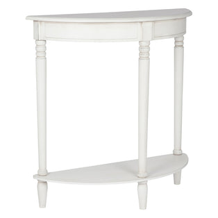 Heritage Elizabeth White Half Moon Console Table