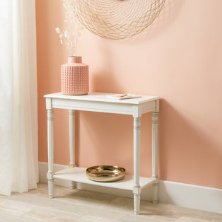 Heritage Putty Wood Console Table