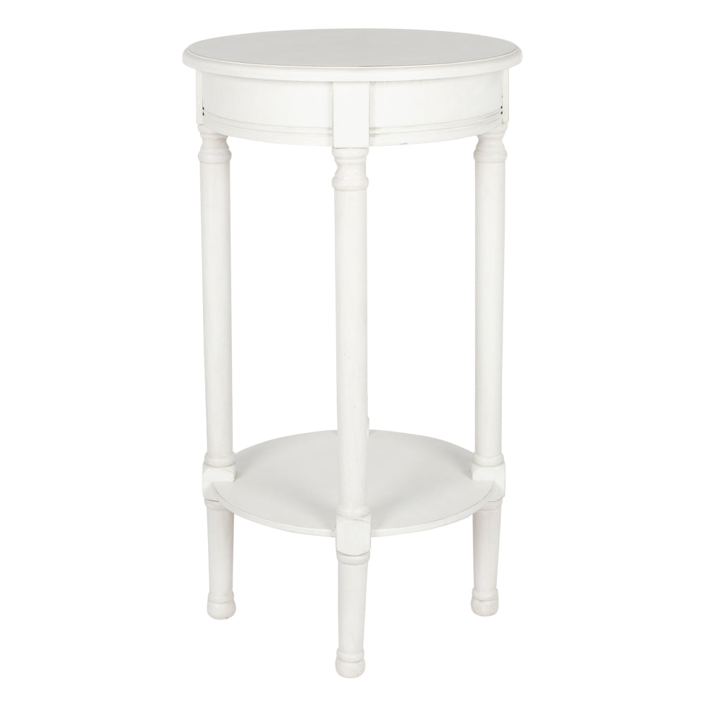 Heritage Elizabeth White Round End Table