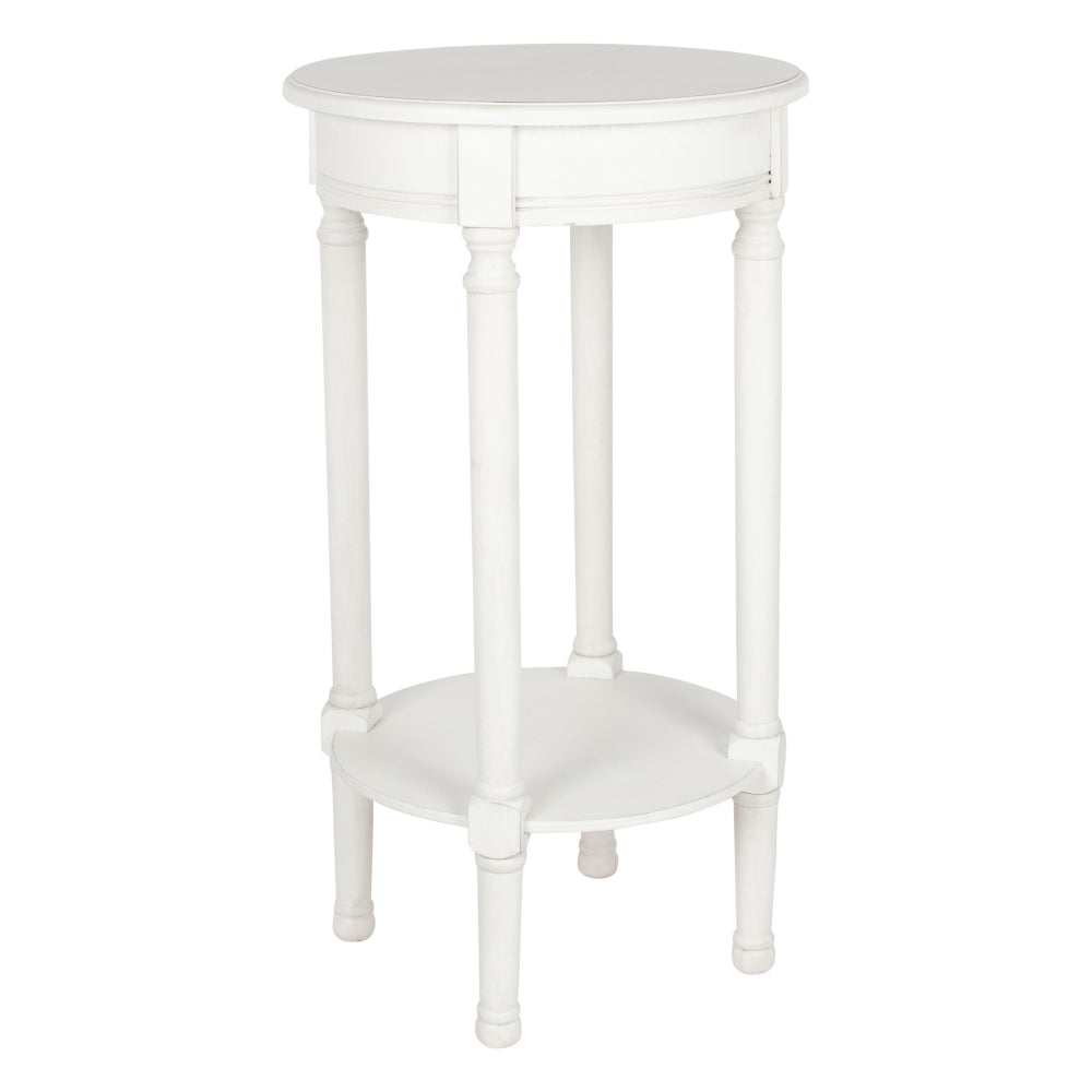 Heritage Elizabeth White Round End Table