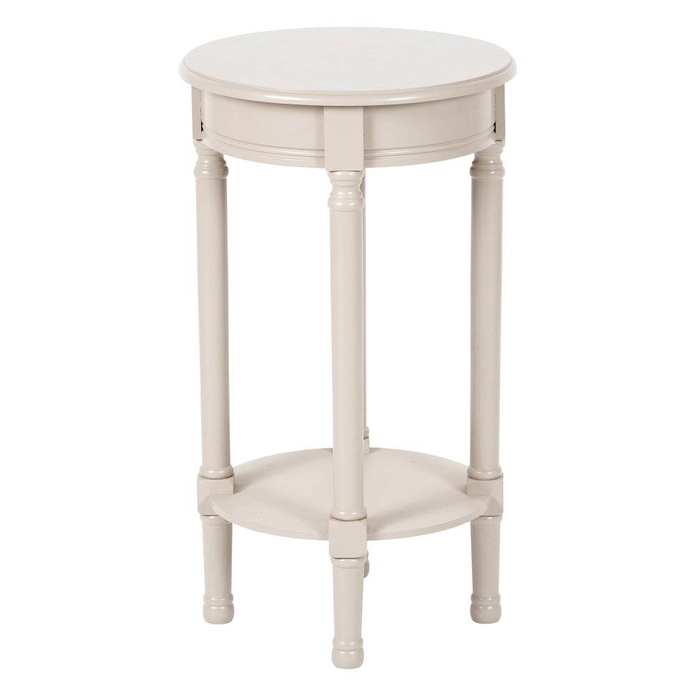 Heritage Putty Wood Side Table