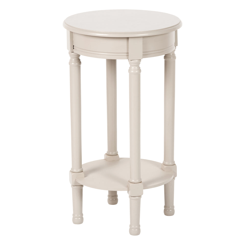 Heritage Putty Wood Side Table
