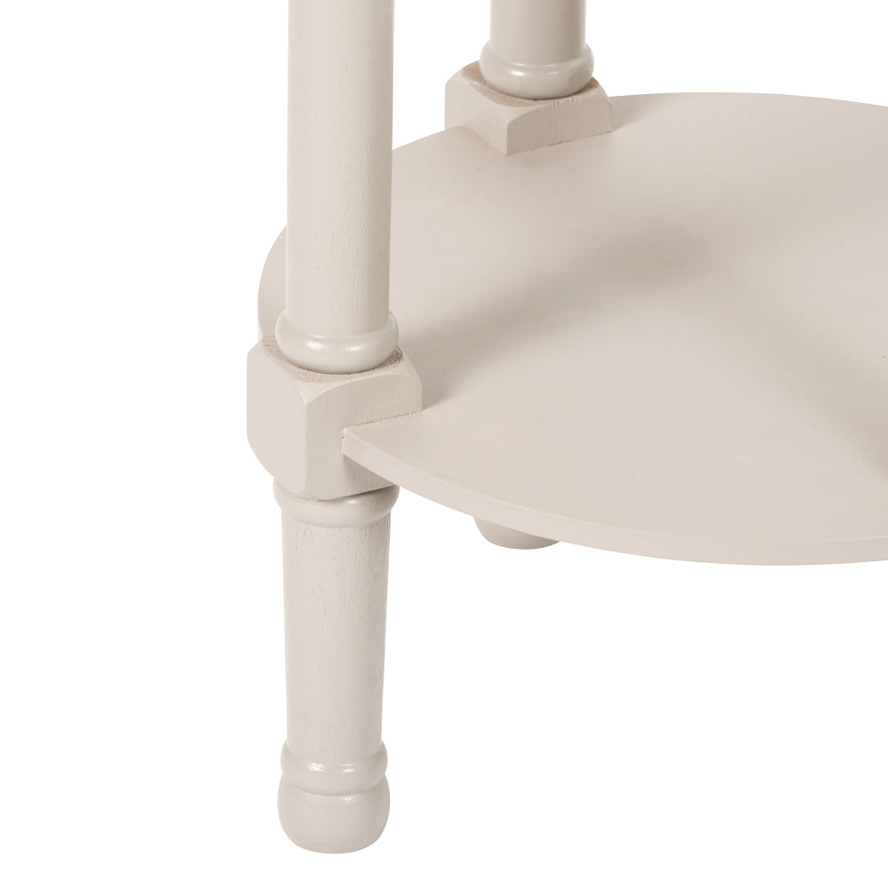 Heritage Putty Wood Side Table