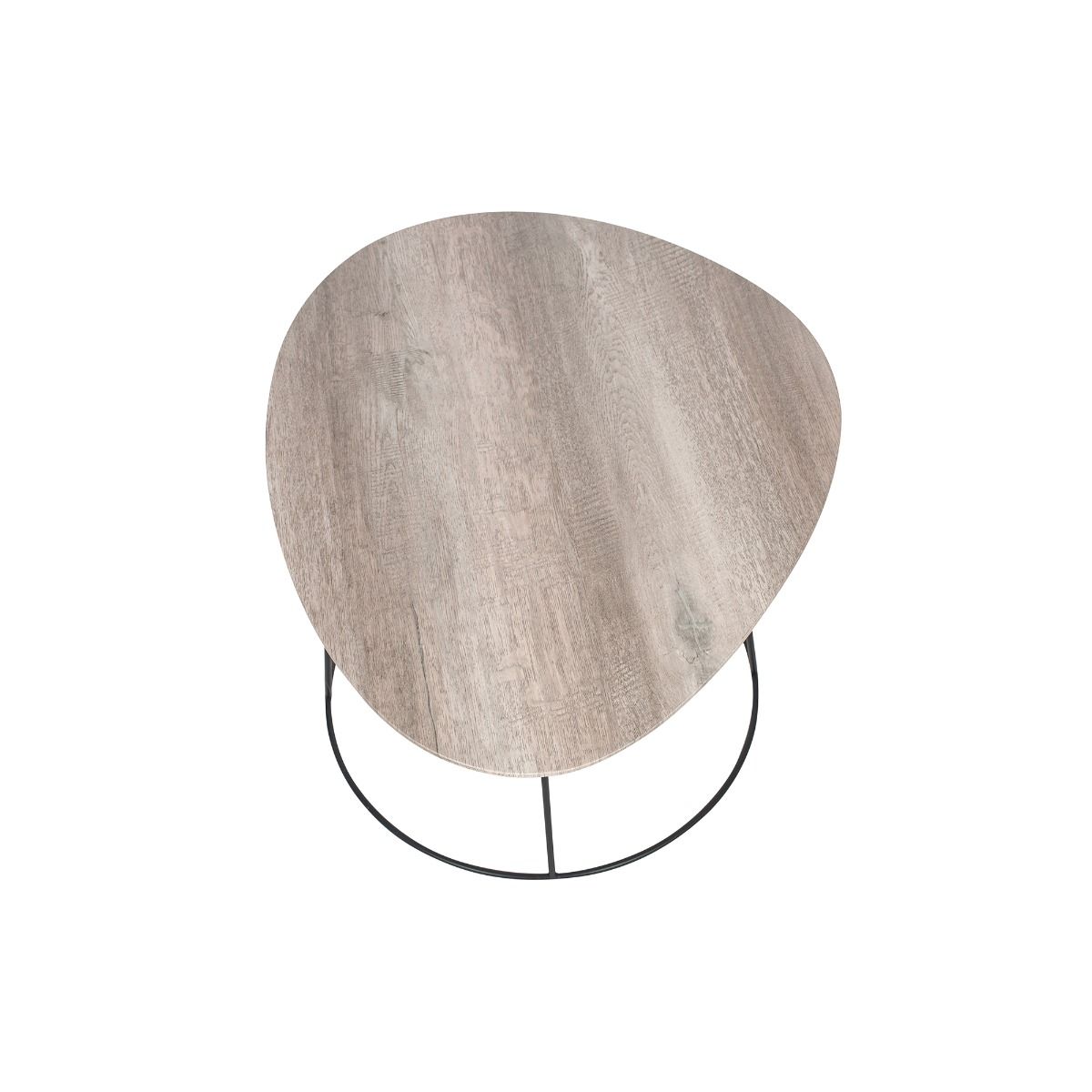 Minato White Oak Effect & Black Side Table