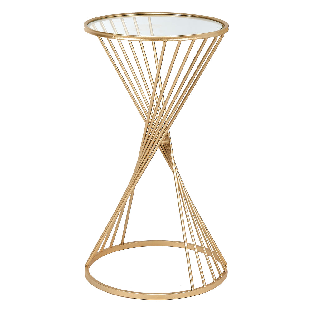 Liberty Large Glass and Gold Side Table
