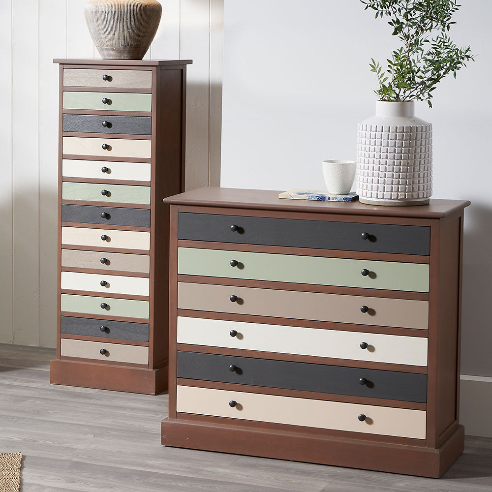 Loft Pine 13 Drawer Unit