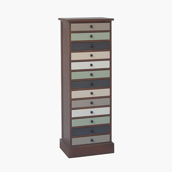 Loft Pine 13 Drawer Unit