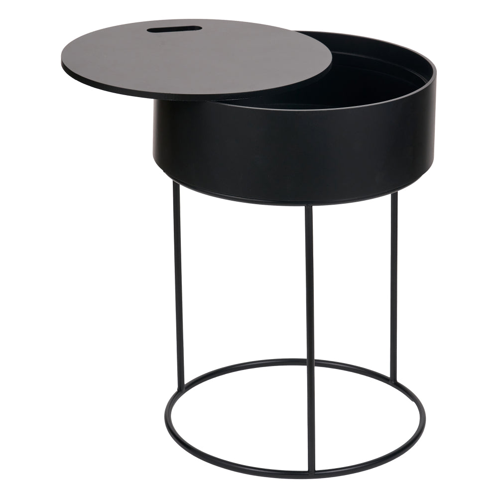 Hugo Black End Storage Table
