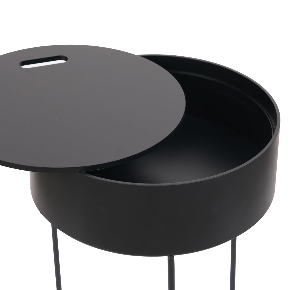 Hugo Black End Storage Table