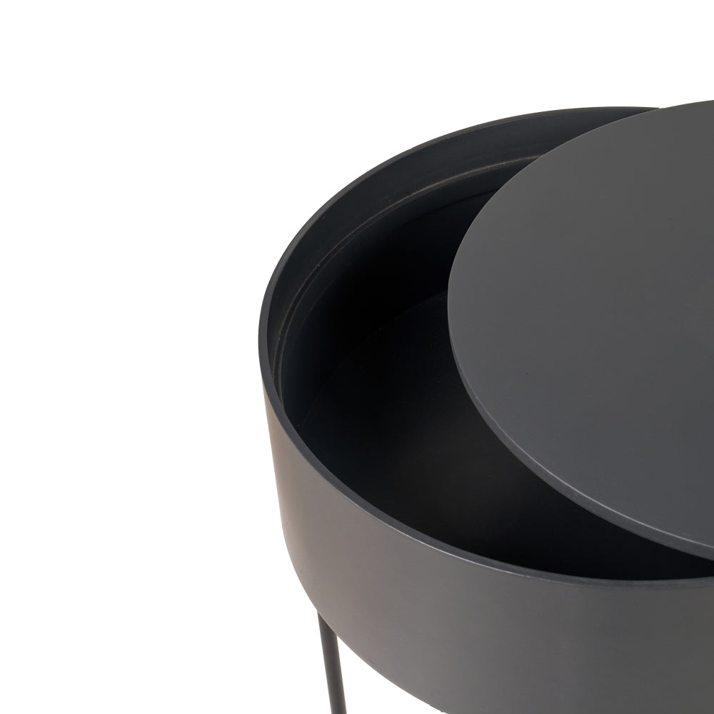 Hugo Grey End Storage Table