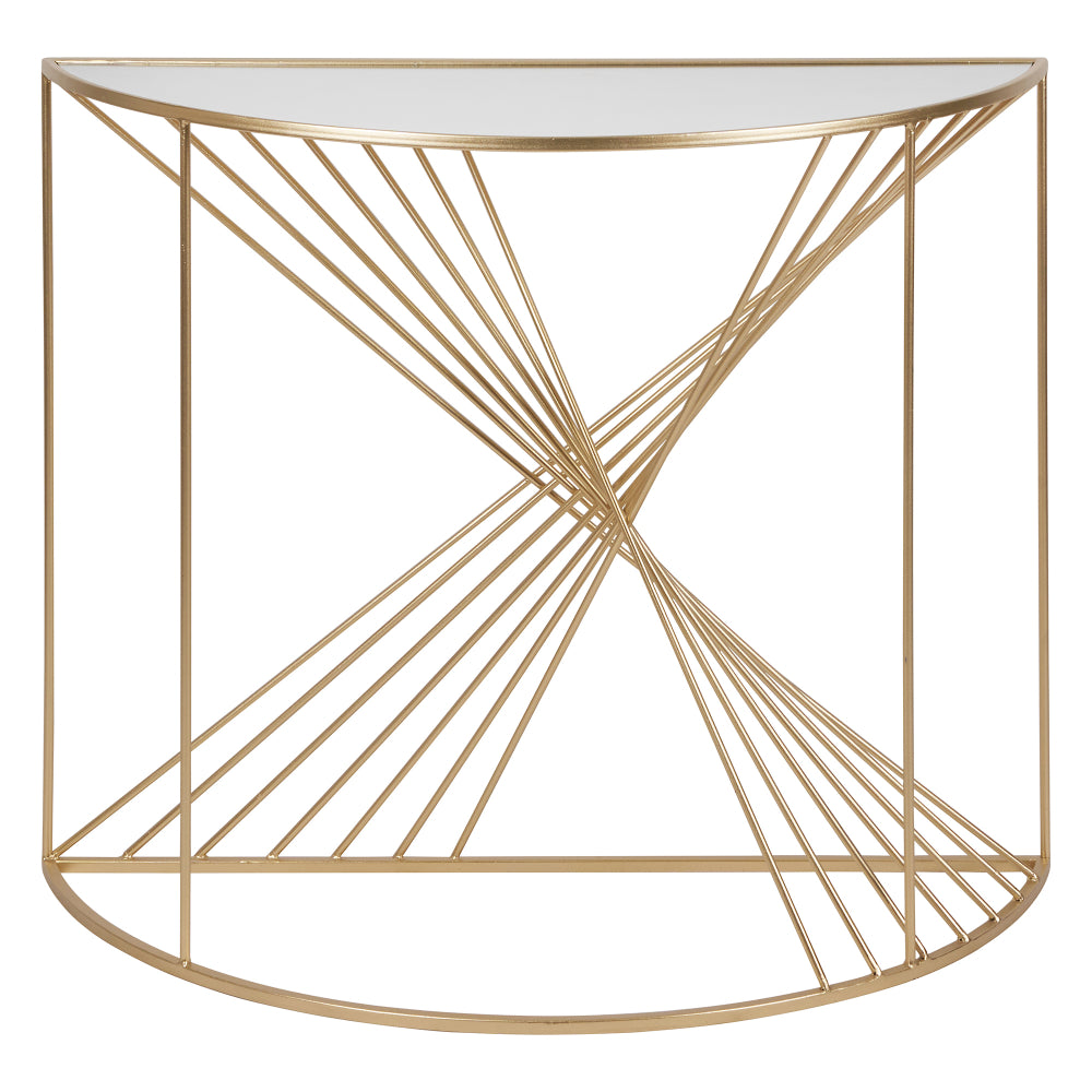Liberty Glass and Gold Console Table