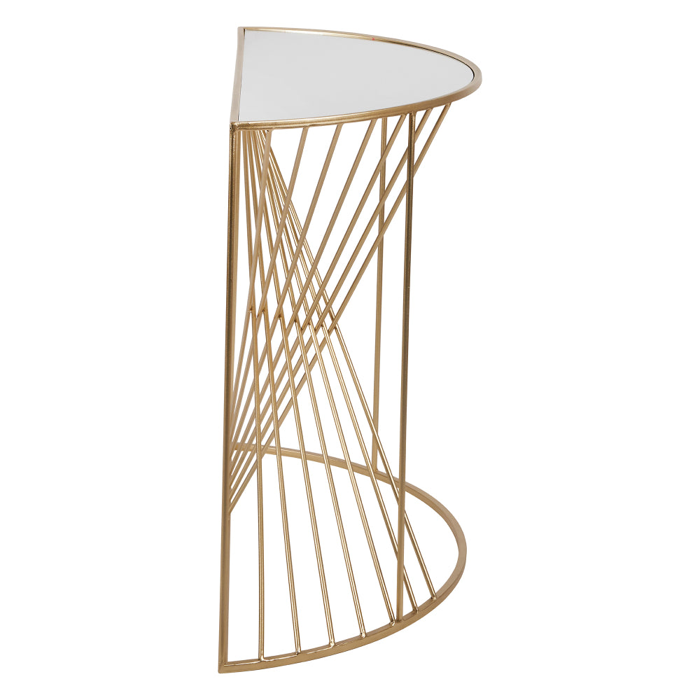 Liberty Glass and Gold Console Table
