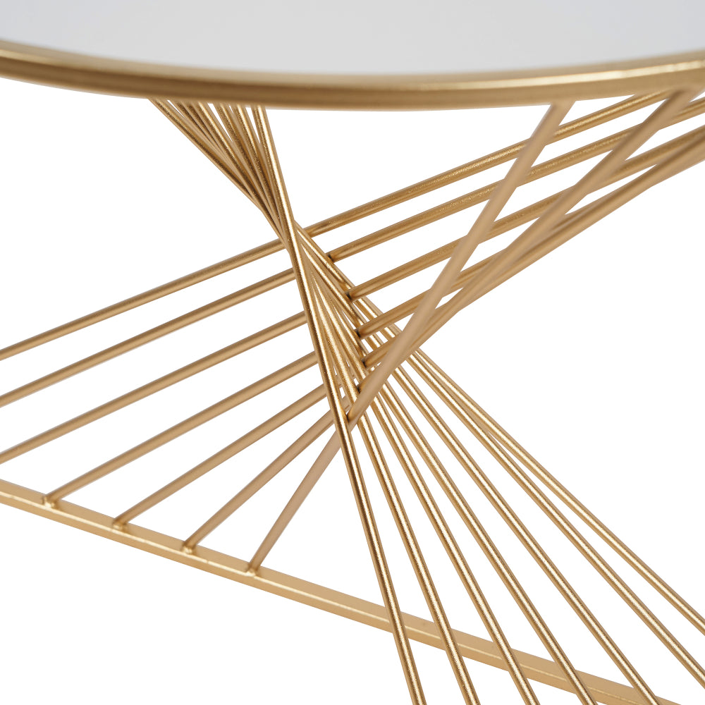 Liberty Glass and Gold Console Table