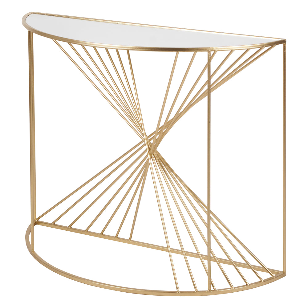 Liberty Glass and Gold Console Table
