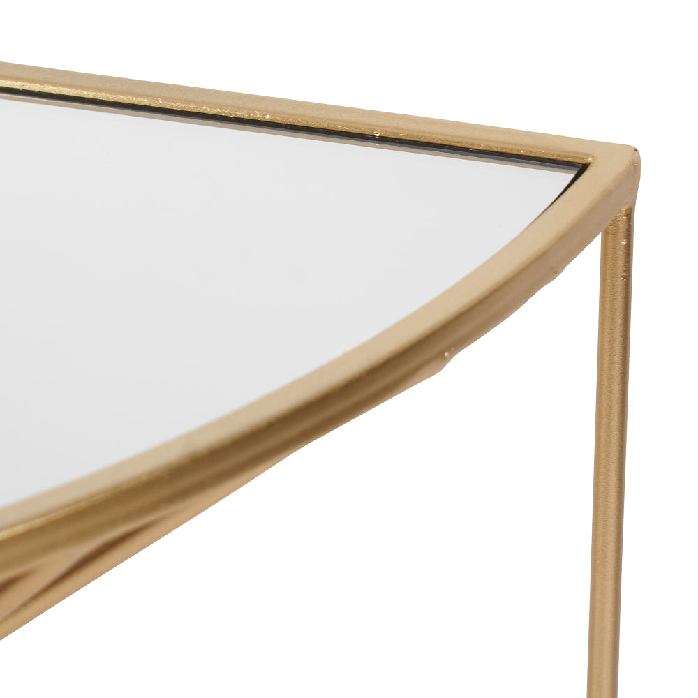 Liberty Glass and Gold Console Table
