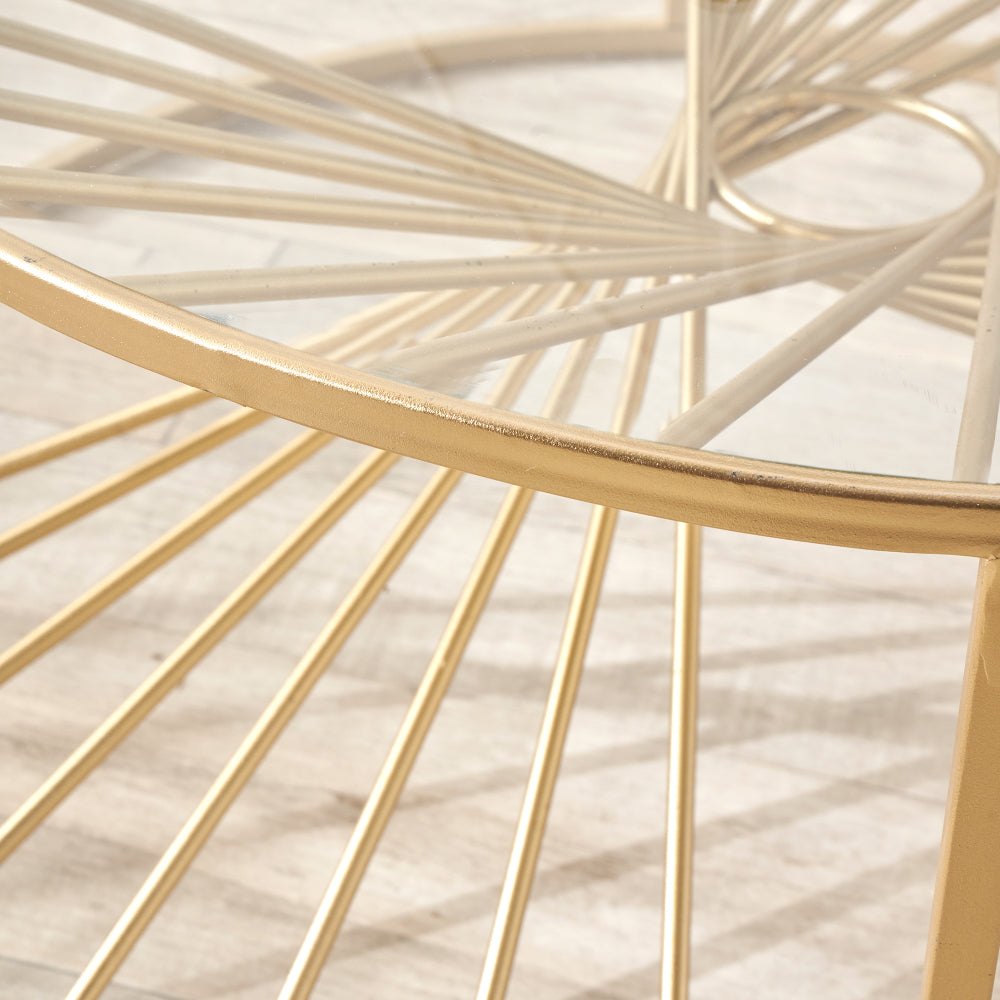 Liberty Glass and Gold Coffee Table