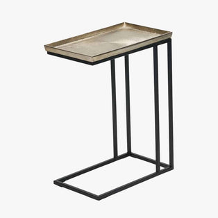 Franklin Black & Gold Metal Side Table