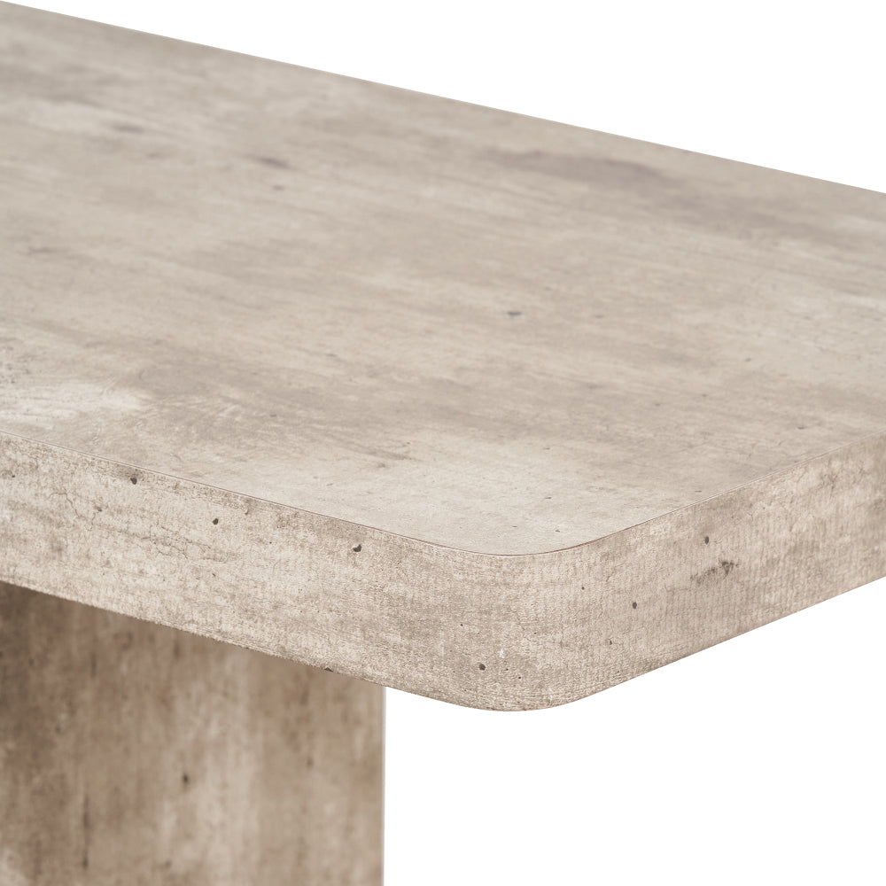 Elkton Wood Veneer Groove Detail Console Table