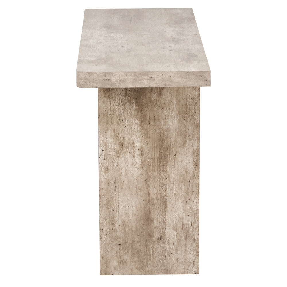 Elkton Wood Veneer Groove Detail Console Table
