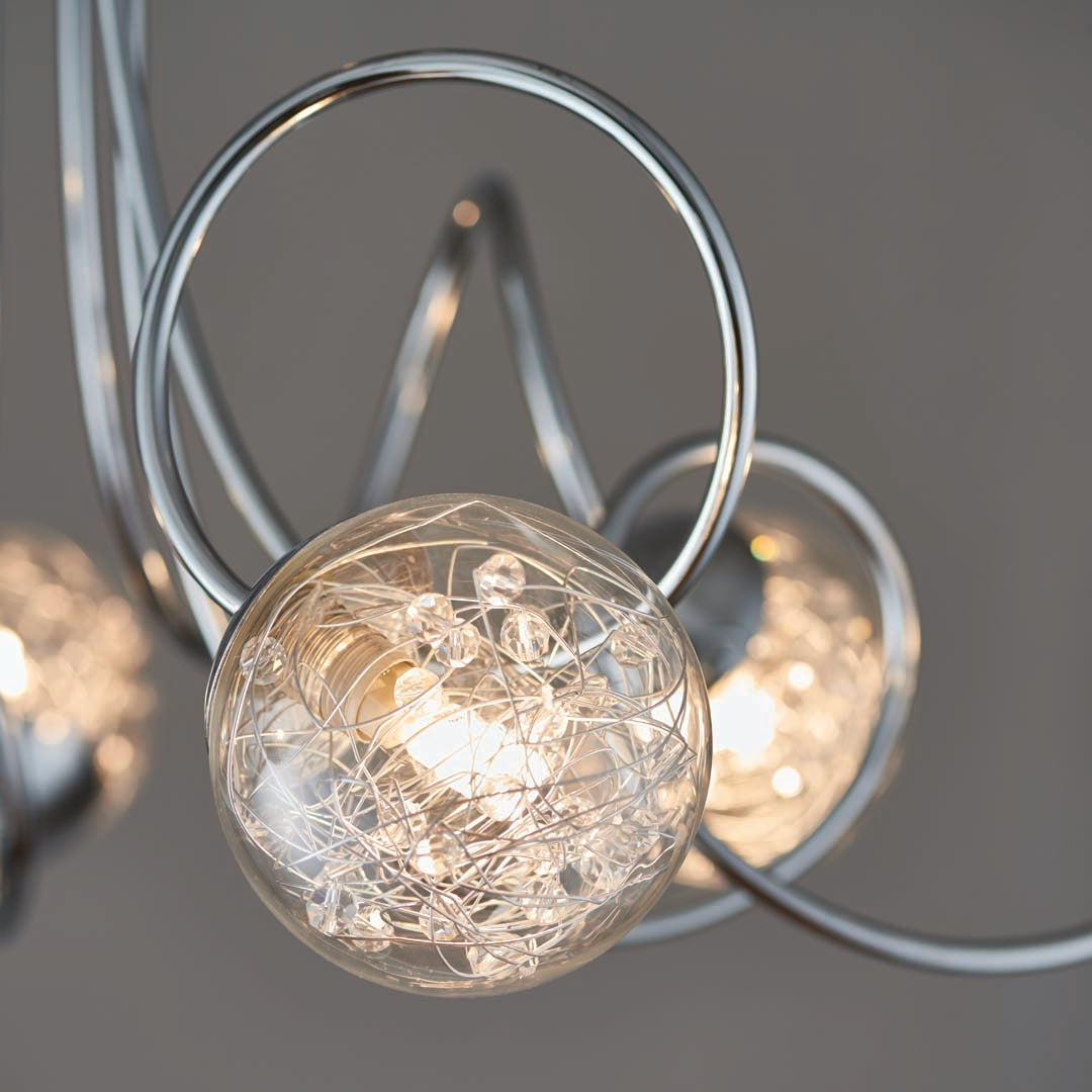 Auria 6 Light Semi Flush Ceiling Light