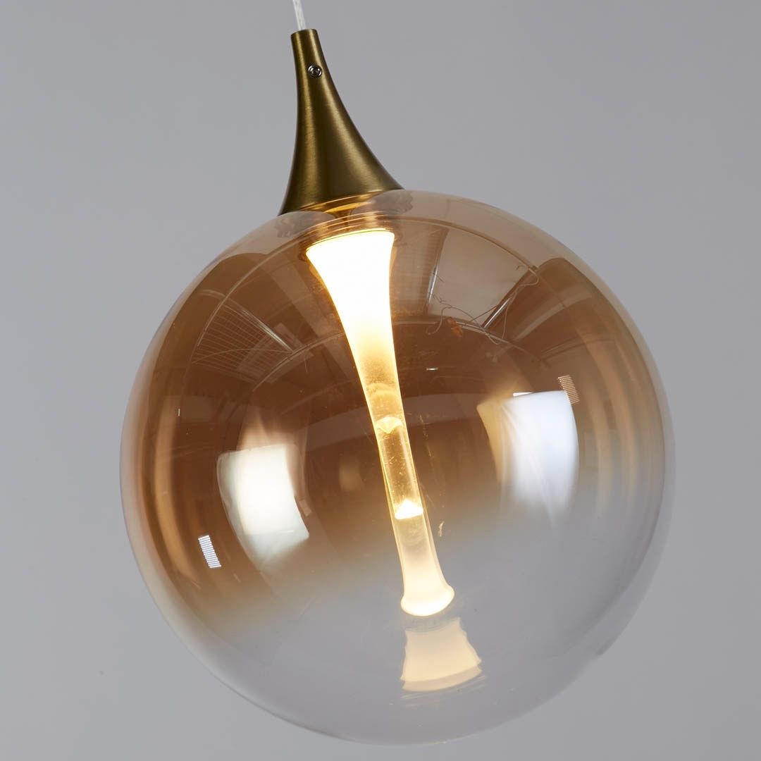 Sienna Sphere 5-Light Black LED Ceiling Pendant Bar