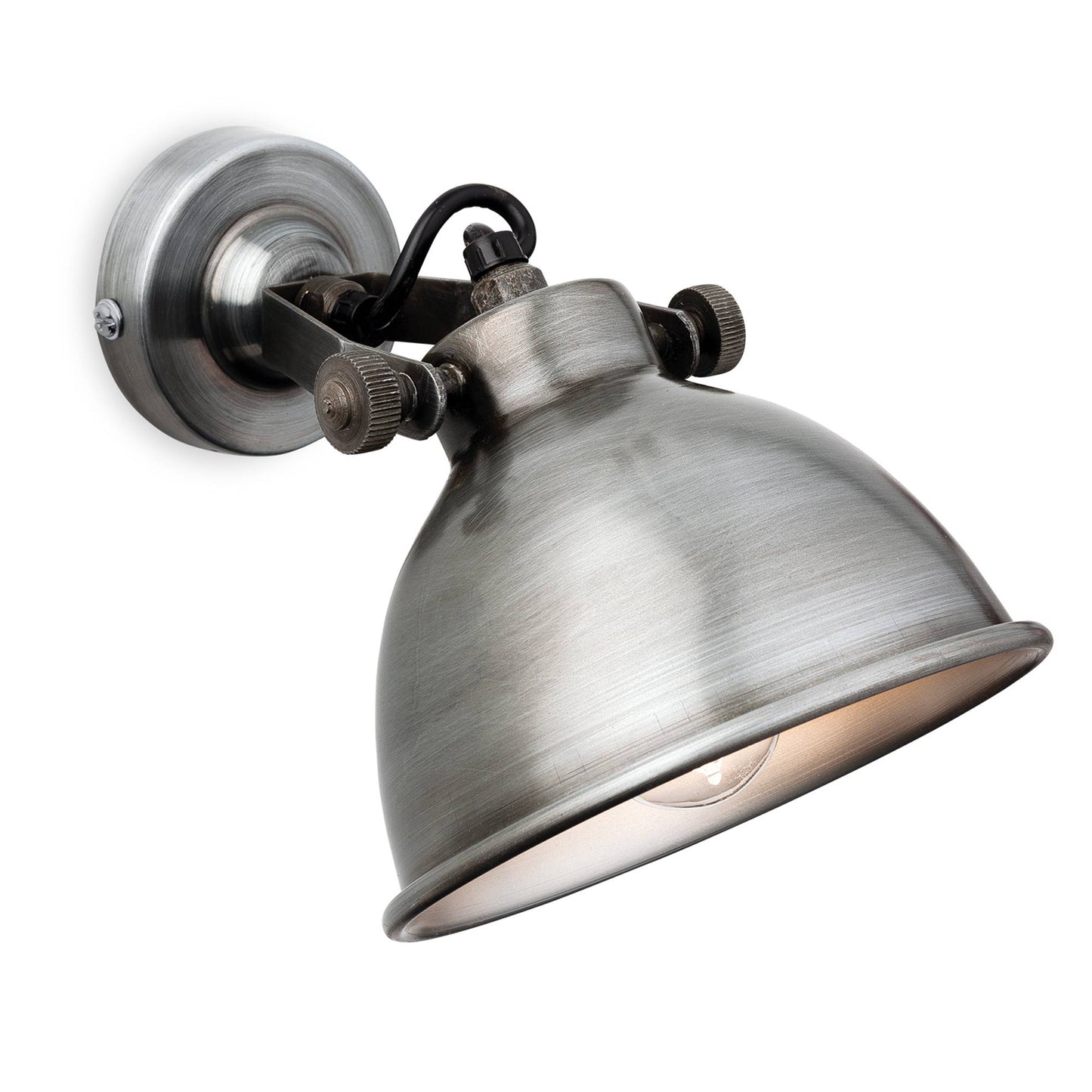 Mantis 1 Light Antique Silver wall Light