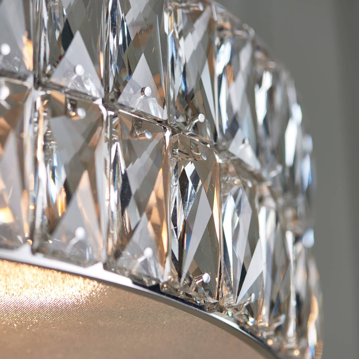 Verina Polished Chrome & Crystal LED Linear Pendant Ceiling Light