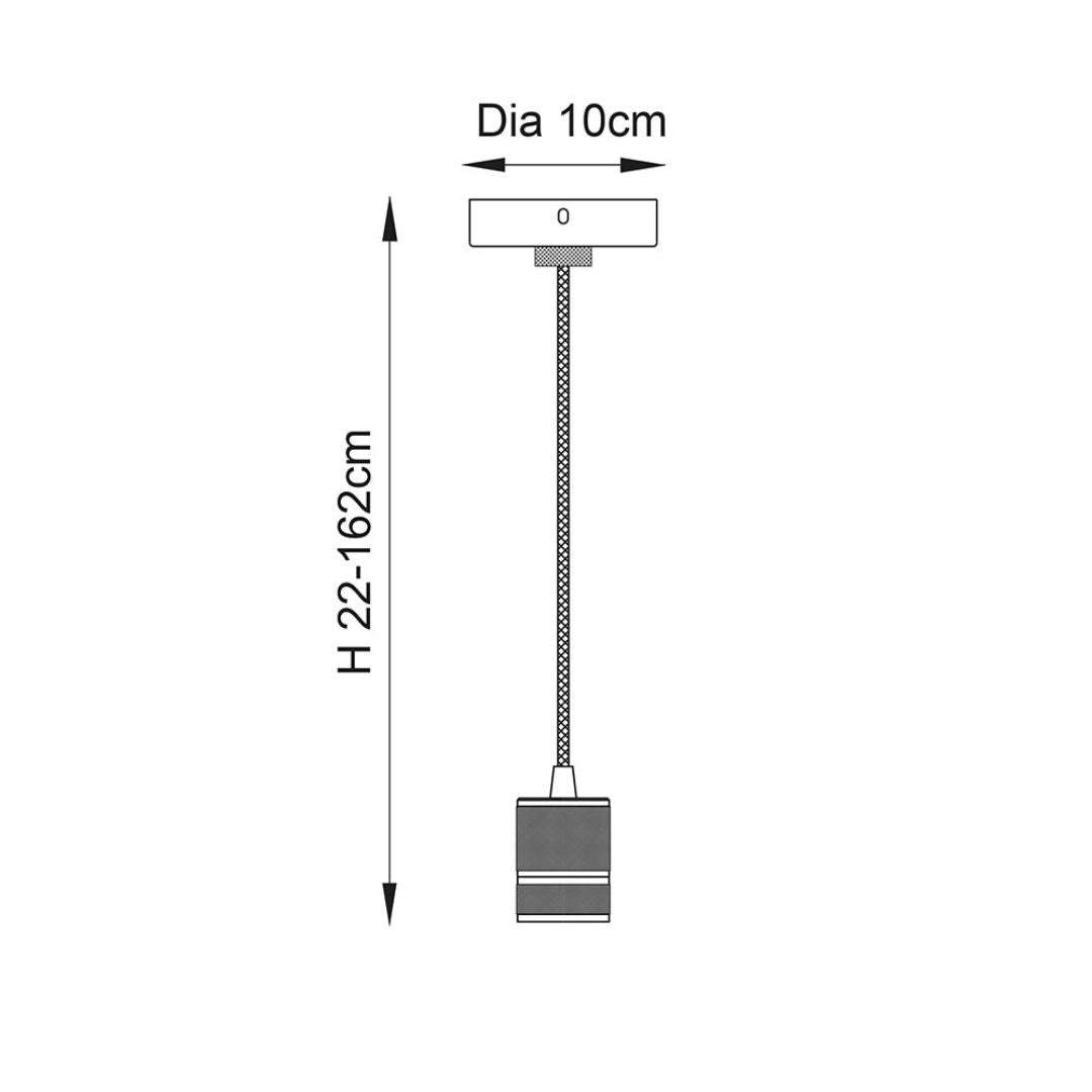 Urban Black Chrome Flex Pendant Cable