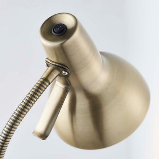 Amalfi Antique Brass Task Floor Lamp