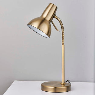 Amalfi 47cm USB Antique Brass Desk Table Lamp