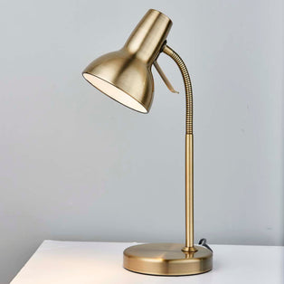 Amalfi 47cm USB Antique Brass Desk Table Lamp