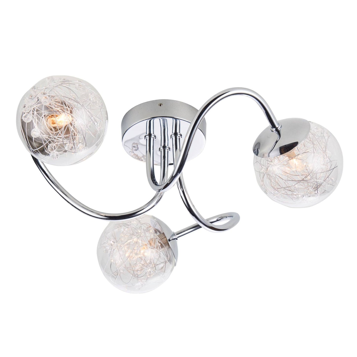 Auria 3 Light Semi Flush Ceiling Light