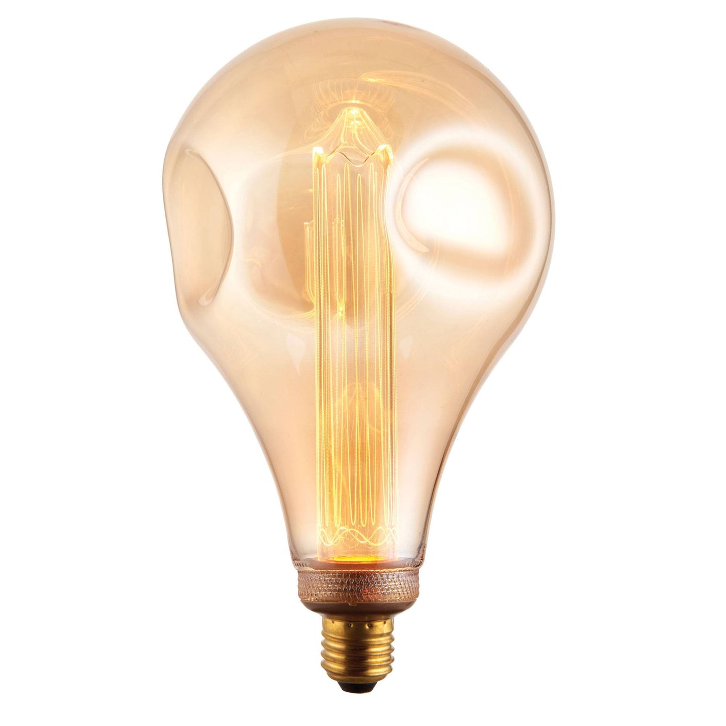 XL Dimple E27 2.5w LED Globe Light Bulb Amber