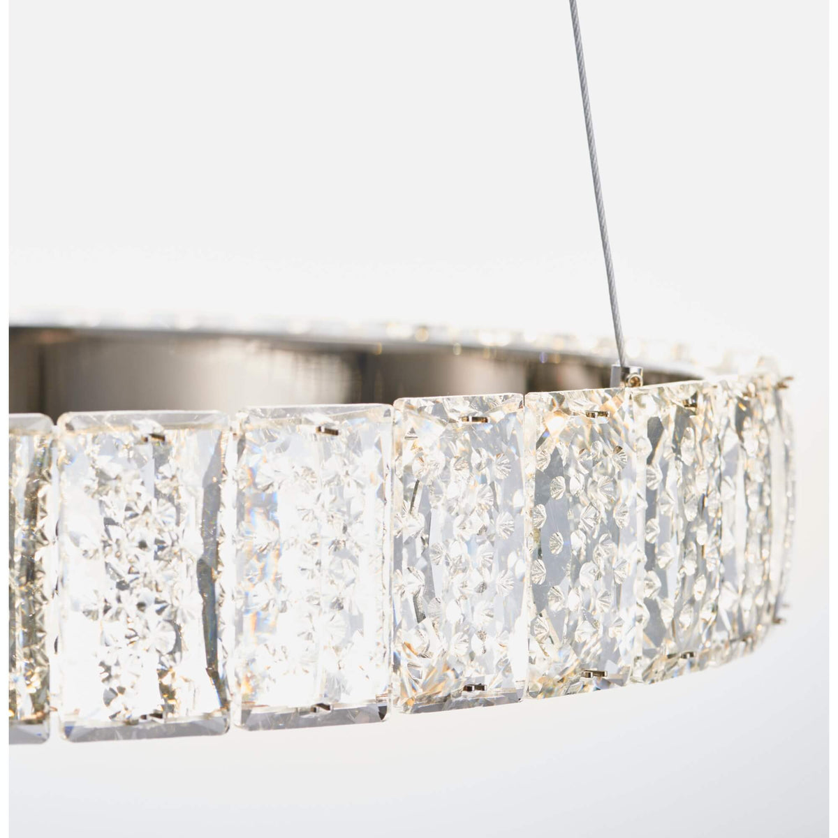 Celeste Cool White LED 2 Light Crystal Ceiling Light Pendant