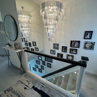 Sigma 9 Light Chrome Chandelier Ceiling Light