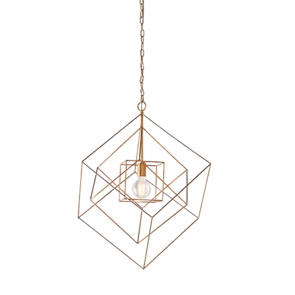 Vargas Antique Gold Leaf 1 Light Pendant Ceiling Light
