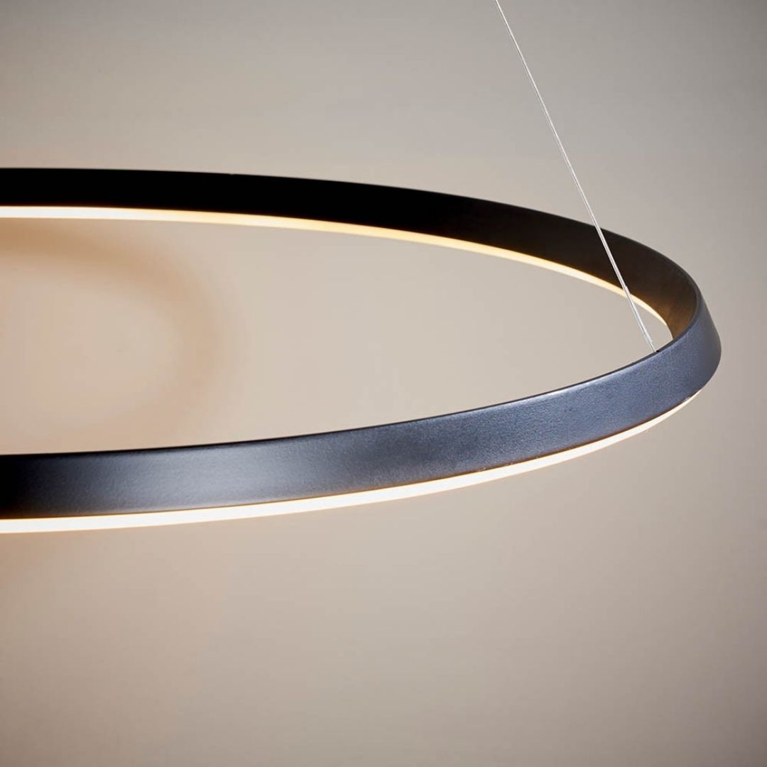 Staten Matte Black LED Pendant Ceiling Light