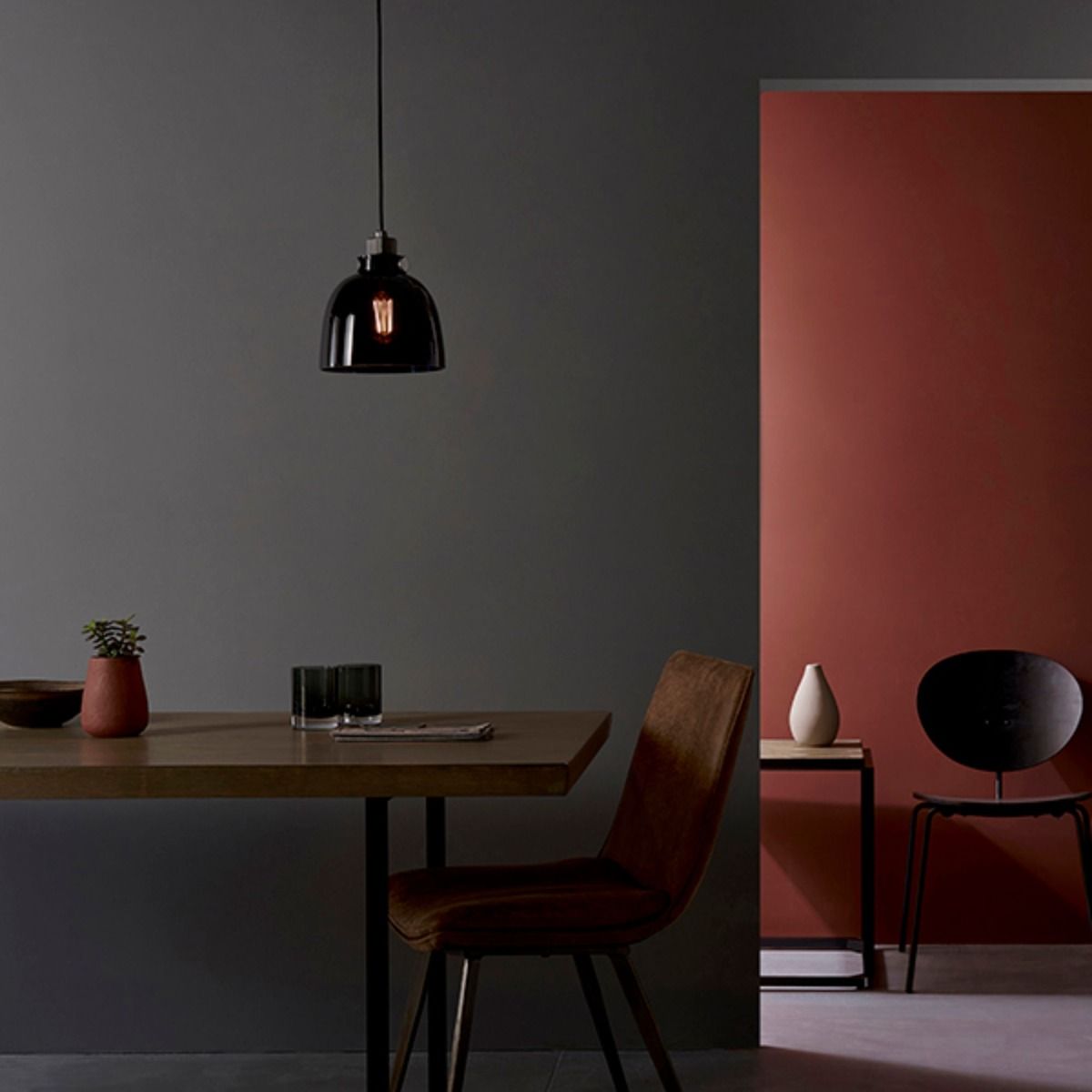 Hoyo 1 Light Pendant Black
