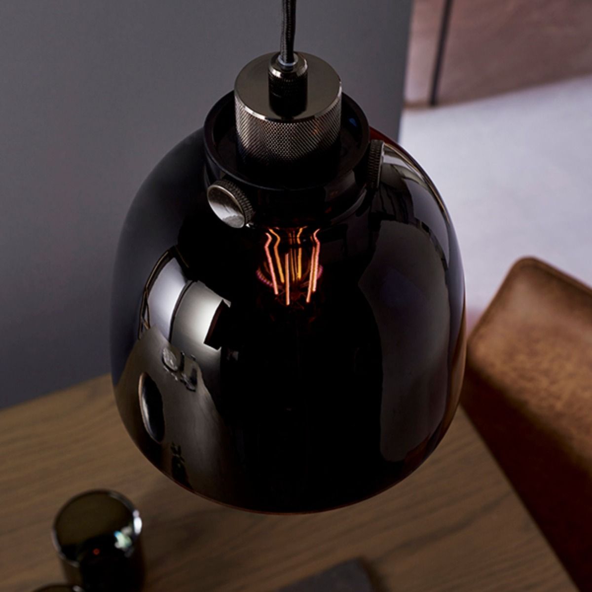 Hoyo 1 Light Pendant Black