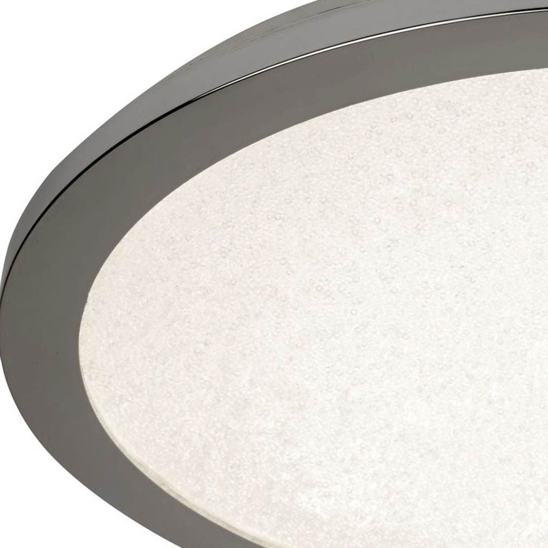 Scilly Chrome & Crystal Sand LED Flush Ceiling Light